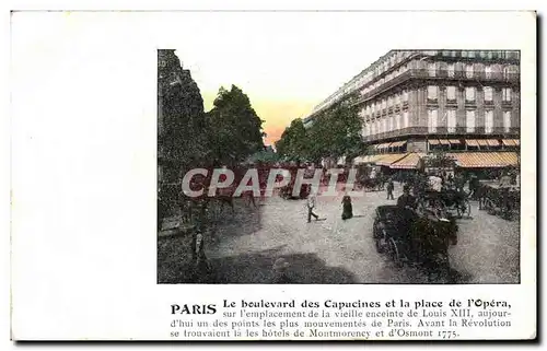 Cartes postales Paris Le boulevard des Capucines et la Place de l&#39Opera