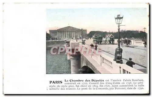 Cartes postales Paris La Chambre des Deputes