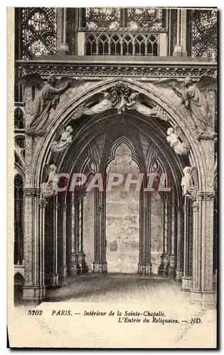 Cartes postales Paris Interieur de la Sainte Chapelle L&#39Entree du Reliquaire