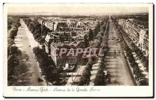 Cartes postales Paris Avenue Foch Avenue de la Grande Armee