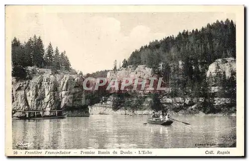 Cartes postales Frontiere Franco Suisse Premier Bassin du Doubs L'echo