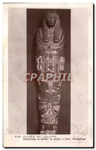 Ansichtskarte AK Musee du louvre Sarcophage du barbier du temple d&#39amon Egypte