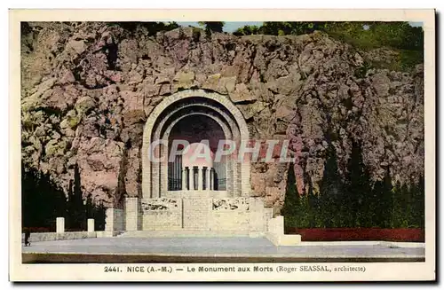 Cartes postales Nice Le Monument aux Morts Militaria