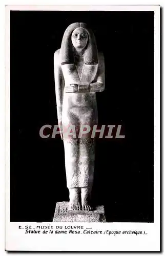 Cartes postales Musee Du Louvre Statue De La Dame Nesa Calcaire Egypte