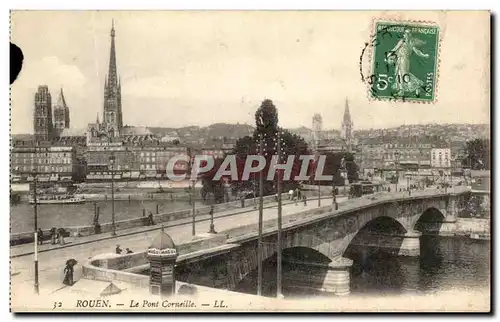 Cartes postales Rouen Le Pont Corneille Publicite Maggi