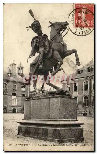 Cartes postales Luneville La Staue Du General De Lasalle Par Cordier Militaria Cosaque