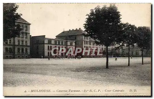 Ansichtskarte AK Mulhouse Caserne Turenne Cour Centrale Militaria