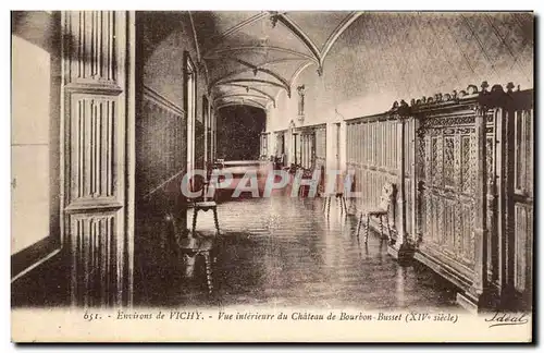 Cartes postales Vichy Vue interieure du Chateau de Bournbon Bussets