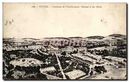 Cartes postales Vittel Panorama de L'Etablissement Thermal et des Hotels