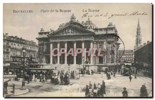 Cartes postales Bruxelles Place de la Bourse La bourse