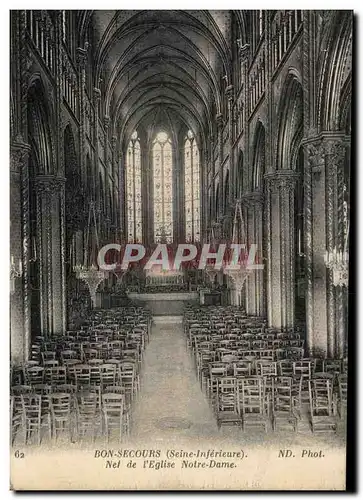 Cartes postales Bon Secours Nef de I&#39Eglise Notre Dame