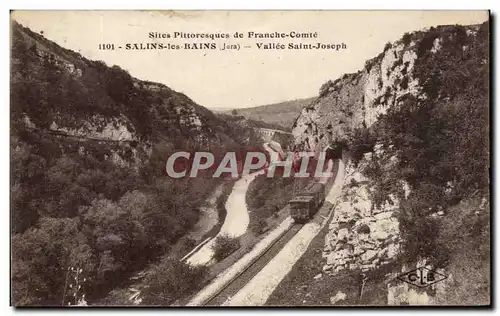 Ansichtskarte AK Sites Pittoresques de Franche Comte Salins les Bains Vallee Saint Joseph Train