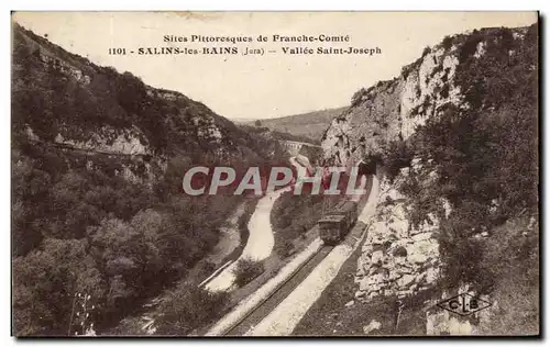 Cartes postales Sites Pittoresques de Franche Comte Salins les Bains Vallee Saint Joseph Train