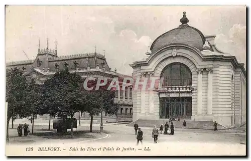 Cartes postales Belfort Salle des Fetes et Palais de Justice