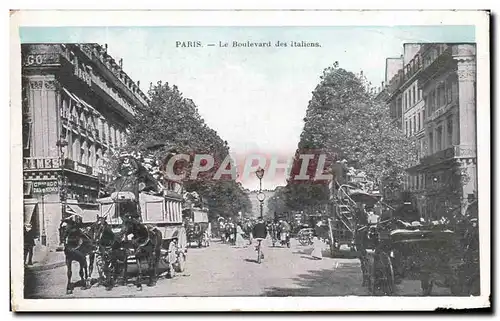 Cartes postales Paris Le Boulevard des Italiens