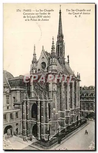 Cartes postales Paris La Ste Chapelle Construite sur I&#39ordre de St Louis et le palais de justice