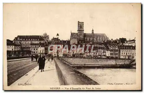 Cartes postales Nevers Vue d&#39Ensemble du Pont de Loire