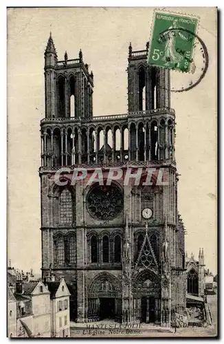 Cartes postales Mantes la Jolie L&#39Eglise Notre Dame