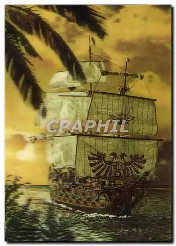 Cartes postales moderne Spanish Vessel Bateau Espagnol carte holographique