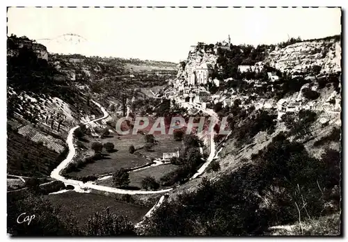 Cartes postales moderne Rocamadour Vue Generale Et Les De La Route De Cahors