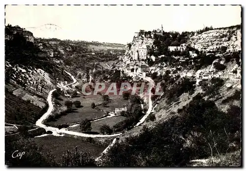 Moderne Karte Rocamadour Vue Generale Et Les De La Route De Cahors