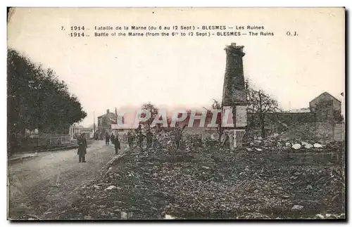 Cartes postales Bataille De La Marne Blesmes Les Ruines