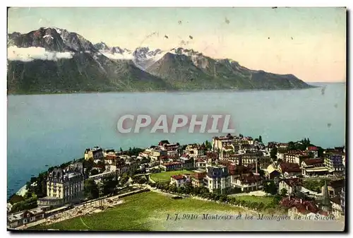 Cartes postales Montreux Et Les Montagnes De La Savoie