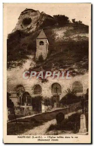 Cartes postales Haute Isle L'Eglise Taillee Dans Le Roc