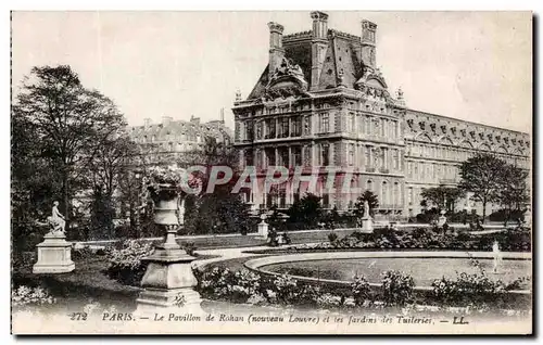 Ansichtskarte AK Paris Le Pavillon De Rohan Et Les Jardins Des Tuileries Louvre