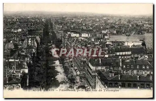 Ansichtskarte AK Paris Panorama Pris De l&#39Arc De Triomphe