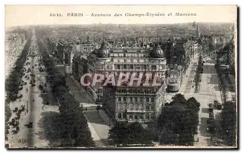 Ansichtskarte AK Paris Avenues Des Champs Elysees Et Marceau