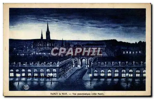 Cartes postales Nancy La Nuit Vue Panoramique