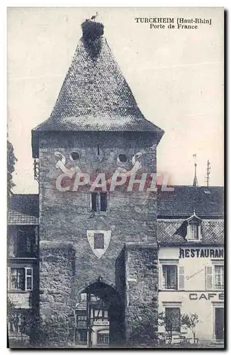 Ansichtskarte AK Turckheim Porte De France Cigogne