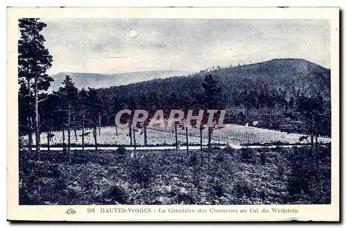 Cartes postales Hautes Vosges Le Cimetiere Des Chasseurs Au Col Du Wettstein