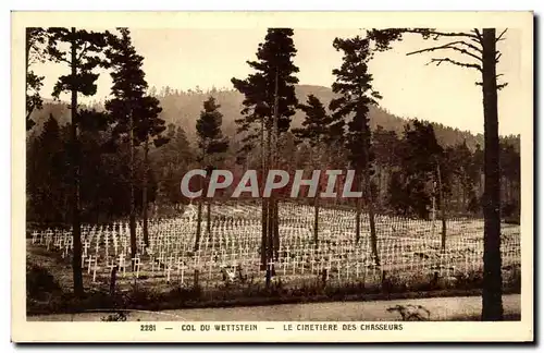 Cartes postales Col Du Wettstein Le Cimetiere Des Chasseurs Militaria