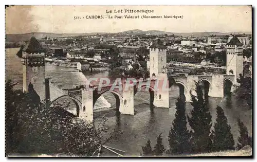 Cartes postales Le Lot Pittoresque Cahors Le Pont Valentre