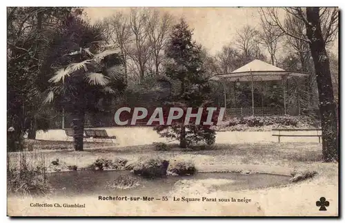 Ansichtskarte AK Rochefort Sur Mer Le Square Parat Sous La Neige