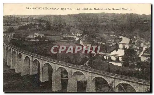 Cartes postales Saint Leonard Le Pont De Noblat Et Le Grand Viaduc