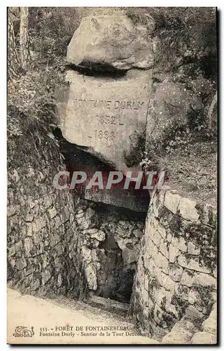 Cartes postales Foret De Fontainebleau Fontaine Dorly Sentier de la Tour Denecoury