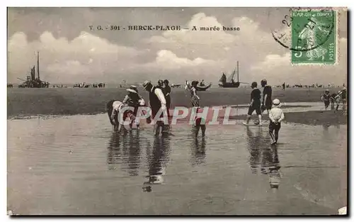 Cartes postales Berck Plage A maree basse