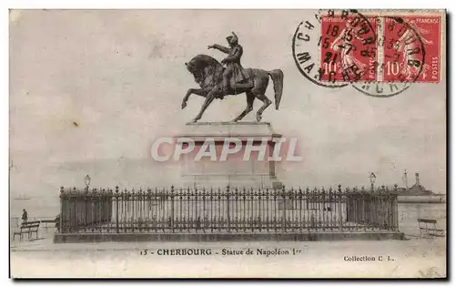 Cartes postales Cherbourg Statue de Napoleon 1er