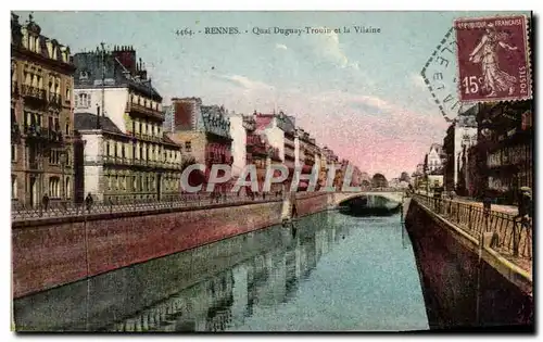 Cartes postales Rennes Quai Duguay Trouin et la Vilaine