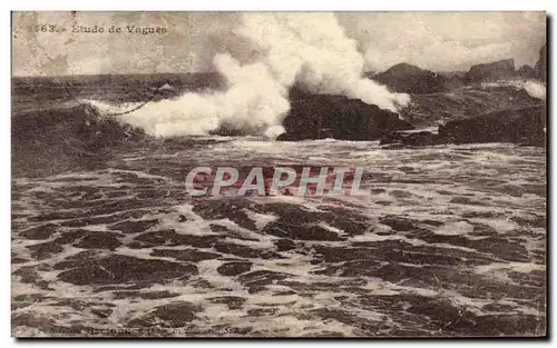 Cartes postales Etude de Vagues