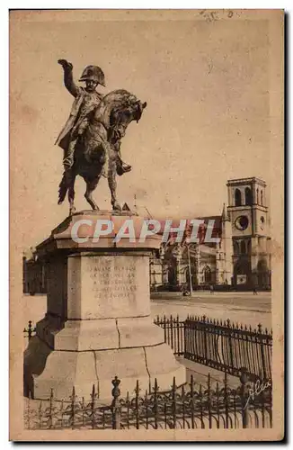 Cartes postales Cherbourg La Statue de Napoleon 1er et la Basilique Sainte Trinite