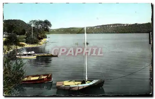 Cartes postales moderne La Franche Comte Pittoresque Long Le Saunier Le lac de Chatain Bateaux