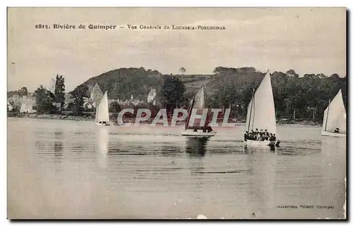 Cartes postales Riviere de Quimper Vue Generale de Locmaria Poulguinan Bateaux