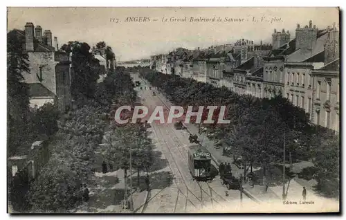 Ansichtskarte AK Angers Le Grand Boulevard de Saumur Tramway