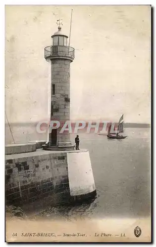 Ansichtskarte AK Saint Brieuc Sous La Tour Le Phare