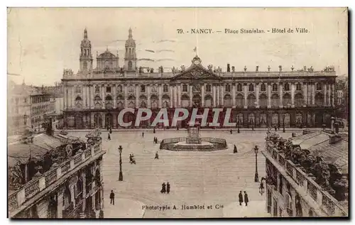 Cartes postales Nancy Place Stanislas Hotel De Ville