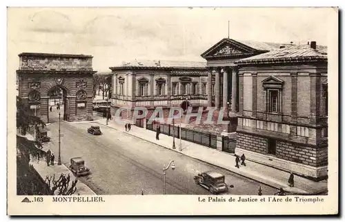 Cartes postales Montpellier Le Palais de Justice et L&#39Arc de Triomphe